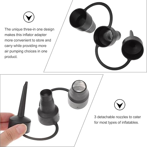 Miniatura 4 de 2 juegos de 3 boquillas de inflador de aire, boquilla de repuesto, boquilla de 3 tamaños, boquilla de bomba de aire