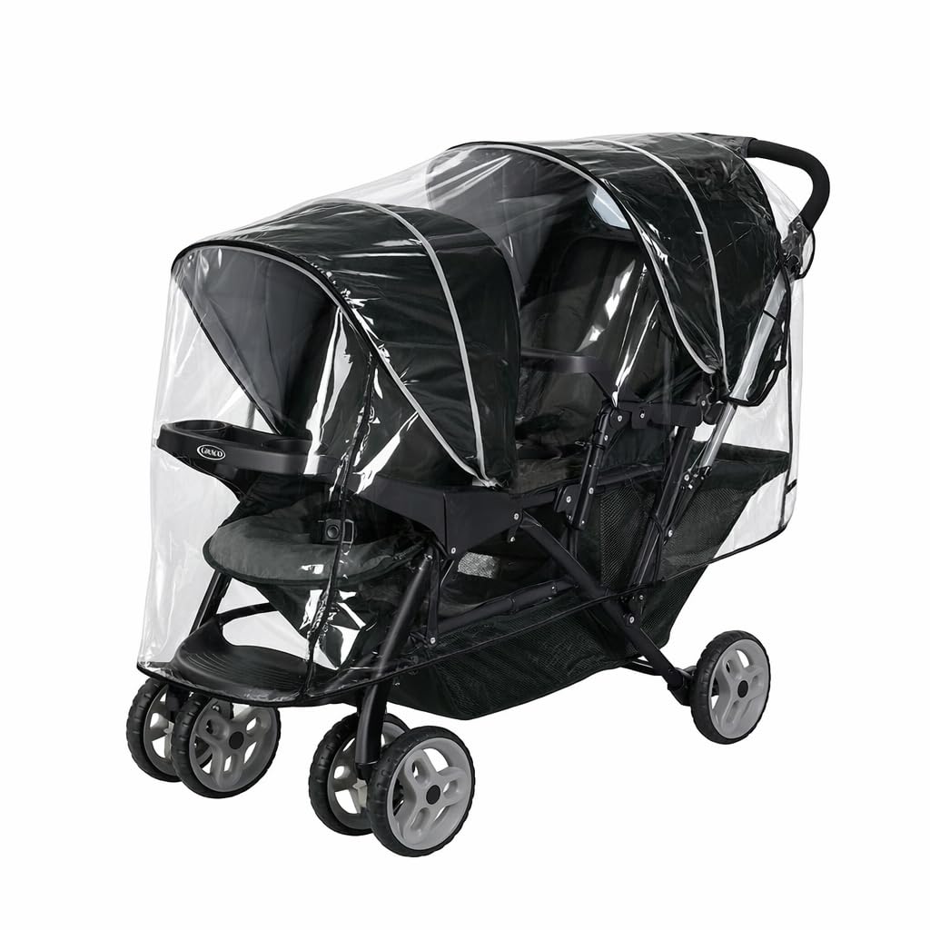 Rain Cover for Graco Stadium Duo, Made in The UK, Supersoft Clear PVC
