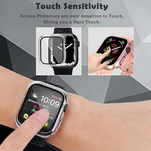 Miniatura 4 de Paquete de 4 fundas compatibles con Apple Watch de 1.732 pulgadas protector de pantalla Series 6, 5, 4 SE, carcasa rígida de policarbonato protector