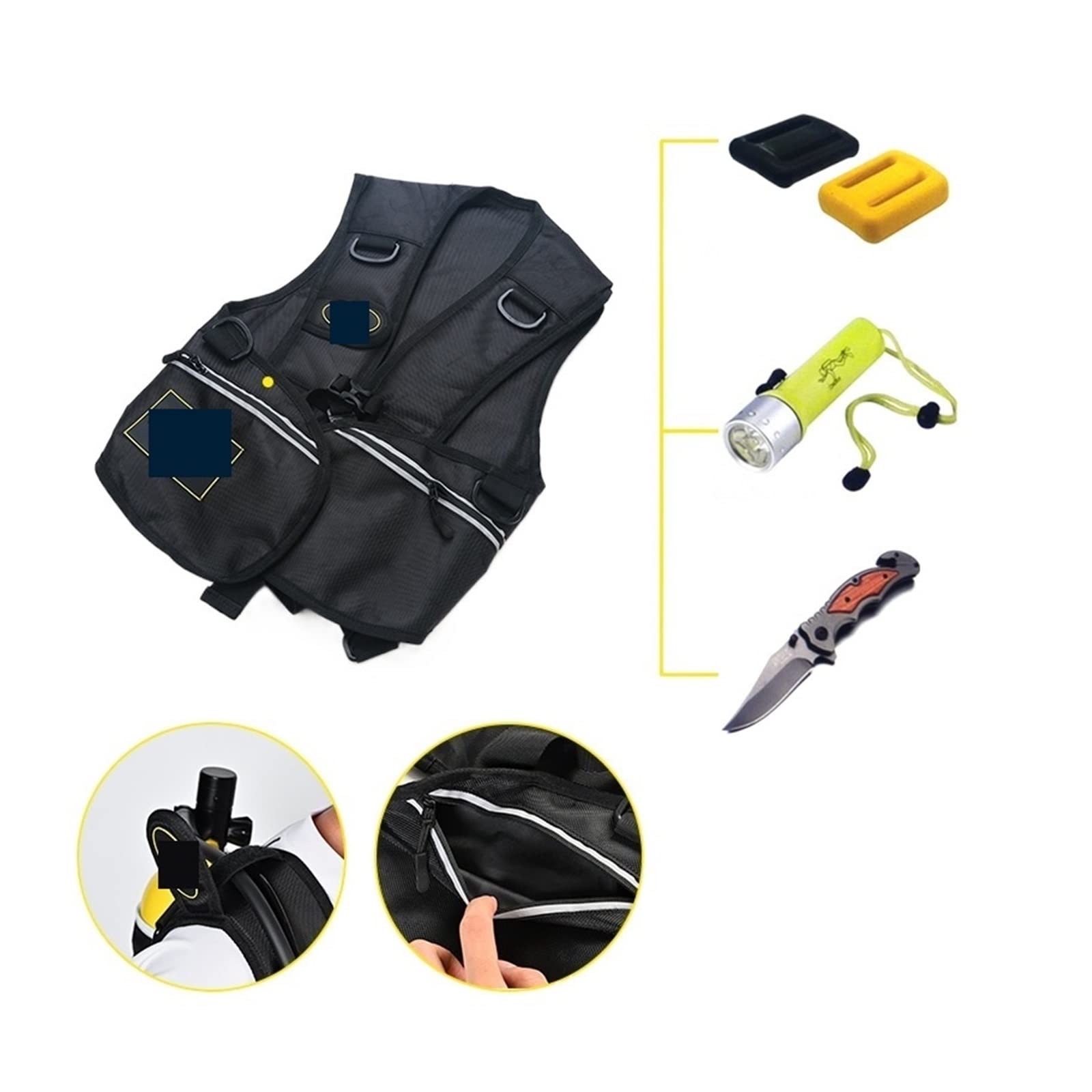 Attrezzatura Subacquea, 2L Diving Snorkeling Equipment Breathing Tube(Color:Blackhead in Yellow Bottle)
