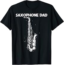 Best Saxophone Gift For Dad Father Musical Instrument Band T-Shirt