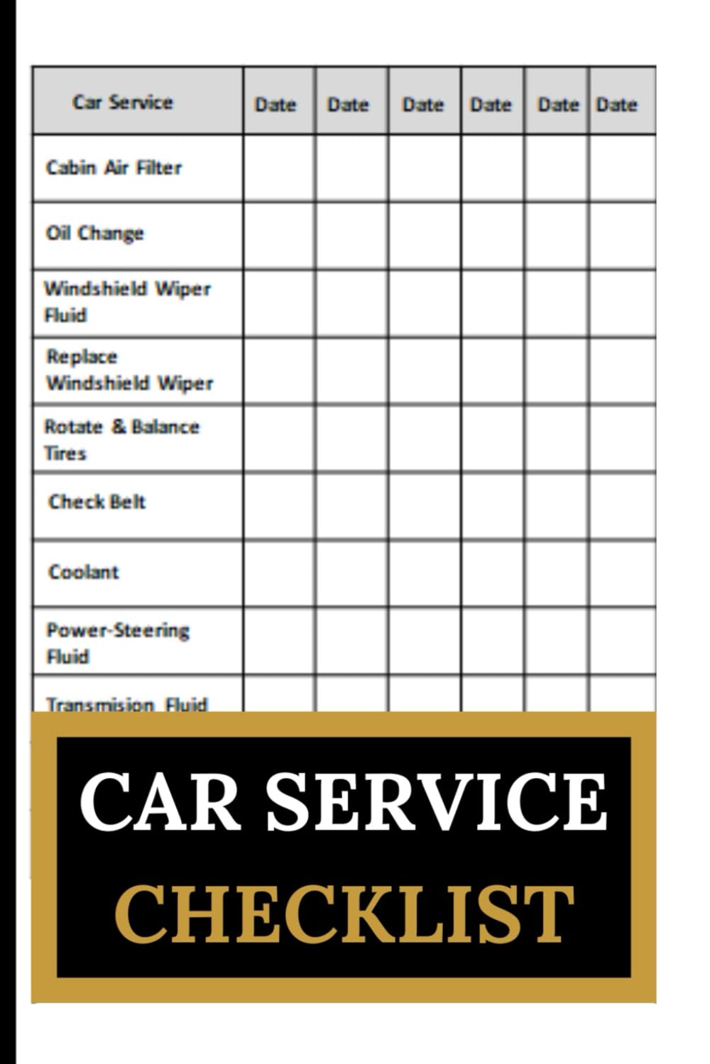 Oil Service Checklist