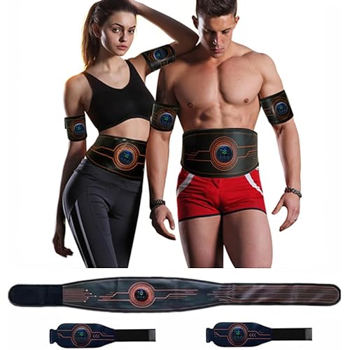 Fitness Workout Toner Abs Training Belt for Abdominal/Waist/Arm/Leg Full Set Fit 23''-60'' Black