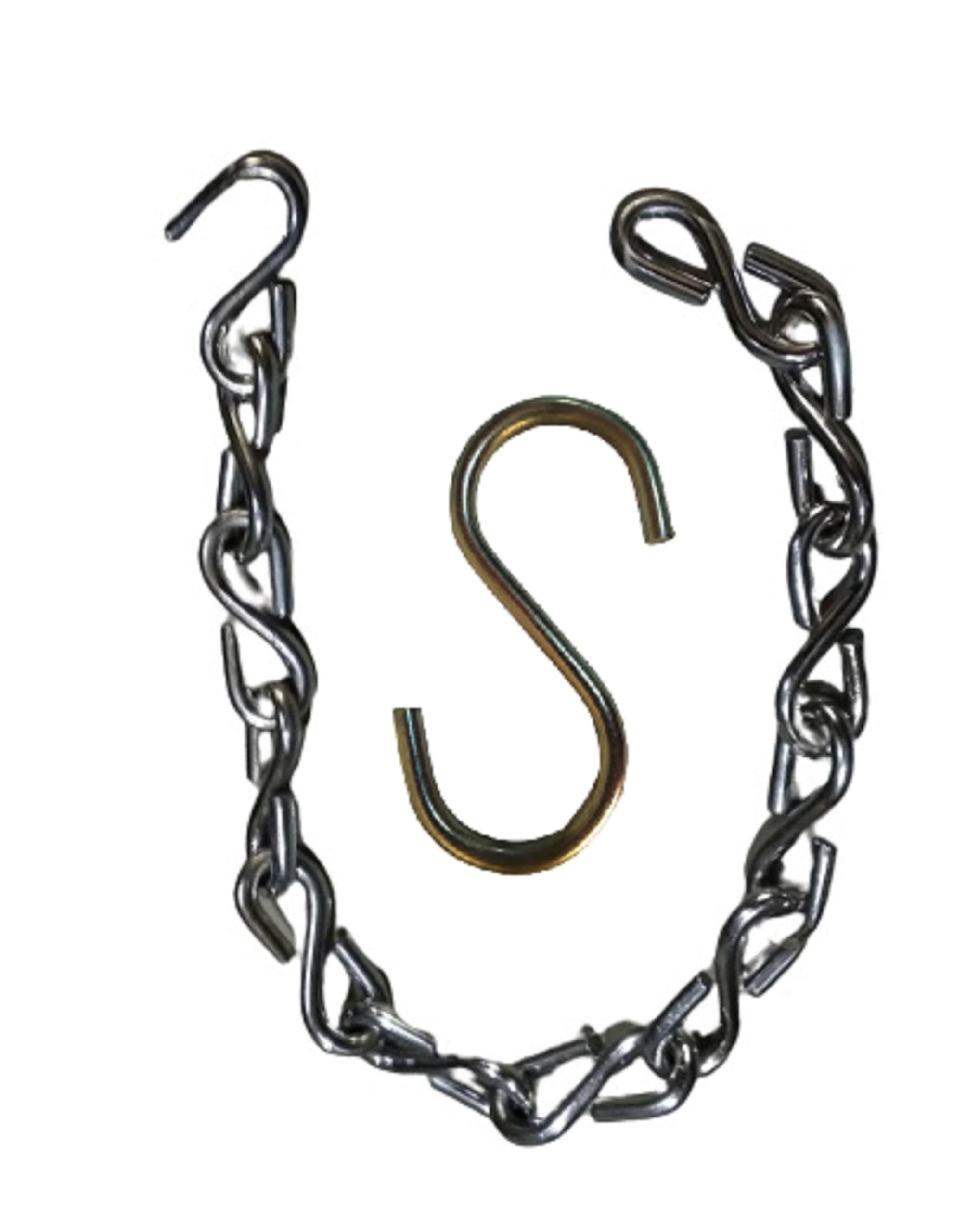 Q1 Beads 2 Feet Metal Chain Strong & Heavy Duty 200 KGS Capacity for Garden Swing/Playing Jhula With 1 Pc S Hook (1 Pc, Chrome)-picture-8