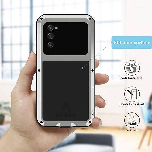 Miniatura 5 de LOVE MEI Funda resistente militar para Samsung Galaxy S20 FE 5G, con protector de pantalla de vidrio templado, a prueba de golpes, a prueba de