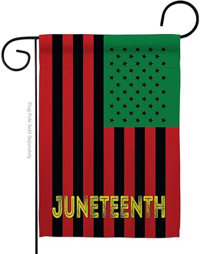 Americana Home & Garden Juneteenth American Garden Flag Support Awareness Afro United State Black Lives Matter House Decoration Banner Small Yard