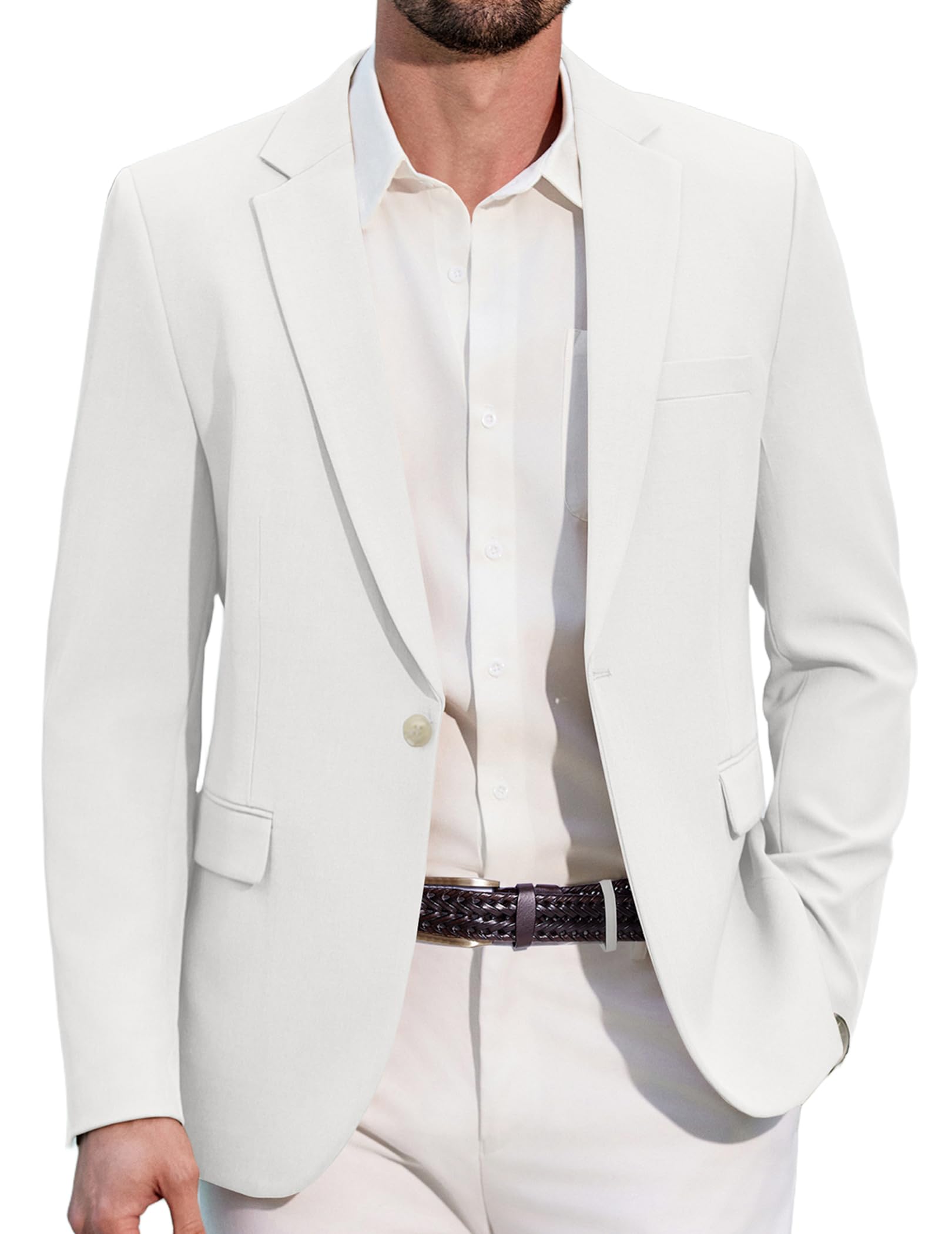 COOFANDY Giacca Blazer da Uomo Sportiva Casual Giacca da Abito 1 Bottone | S-4XL, Giacca Uomo con 1 Bottone, Blazer Uomo Casual, Giacca Uomo Elegante, Business Casual