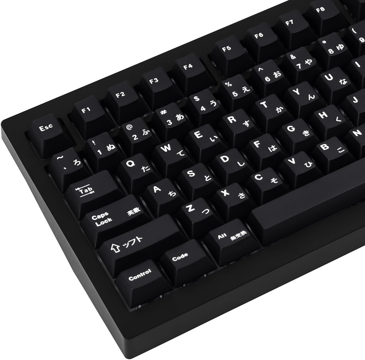 GEKUCAP Black Japanese Keycaps 129 Keys, Minimalist Style Cherry