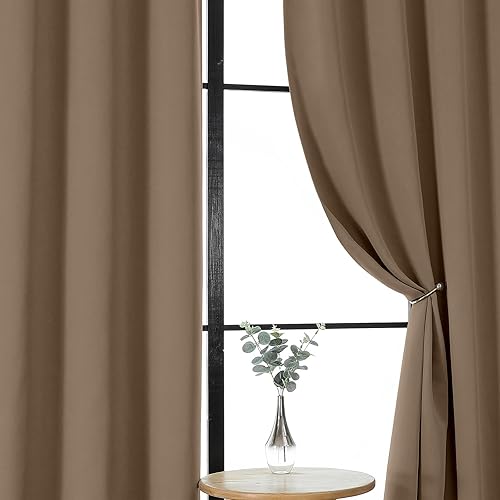 Miniatura 124 de Gwine Cortinas opacas para sala de estar de 63 pulgadas de largo, con aislamiento térmico, cortinas opacas para decoración de dormitorio con Azul