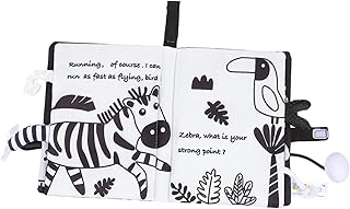 Toyvian 1Pc Livro De Pano De Cauda Infantil Brinquedos Para Bebês Brinquedos Infantis Livro De Brinquedos Livro De Pano De Bebê Livro De Pano Seguro Livro De Brinquedos Bebê Preto