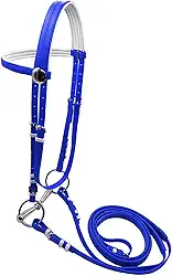 menolana Rédea de cavalo com rédea, cabresto, equipamento equestre, arreios, coleira, cabresto, corda para montaria em trilha