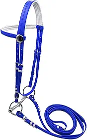 menolana Rédea de cavalo com rédea, cabresto, equipamento equestre, arreios, coleira, cabresto, corda para montaria em trilha