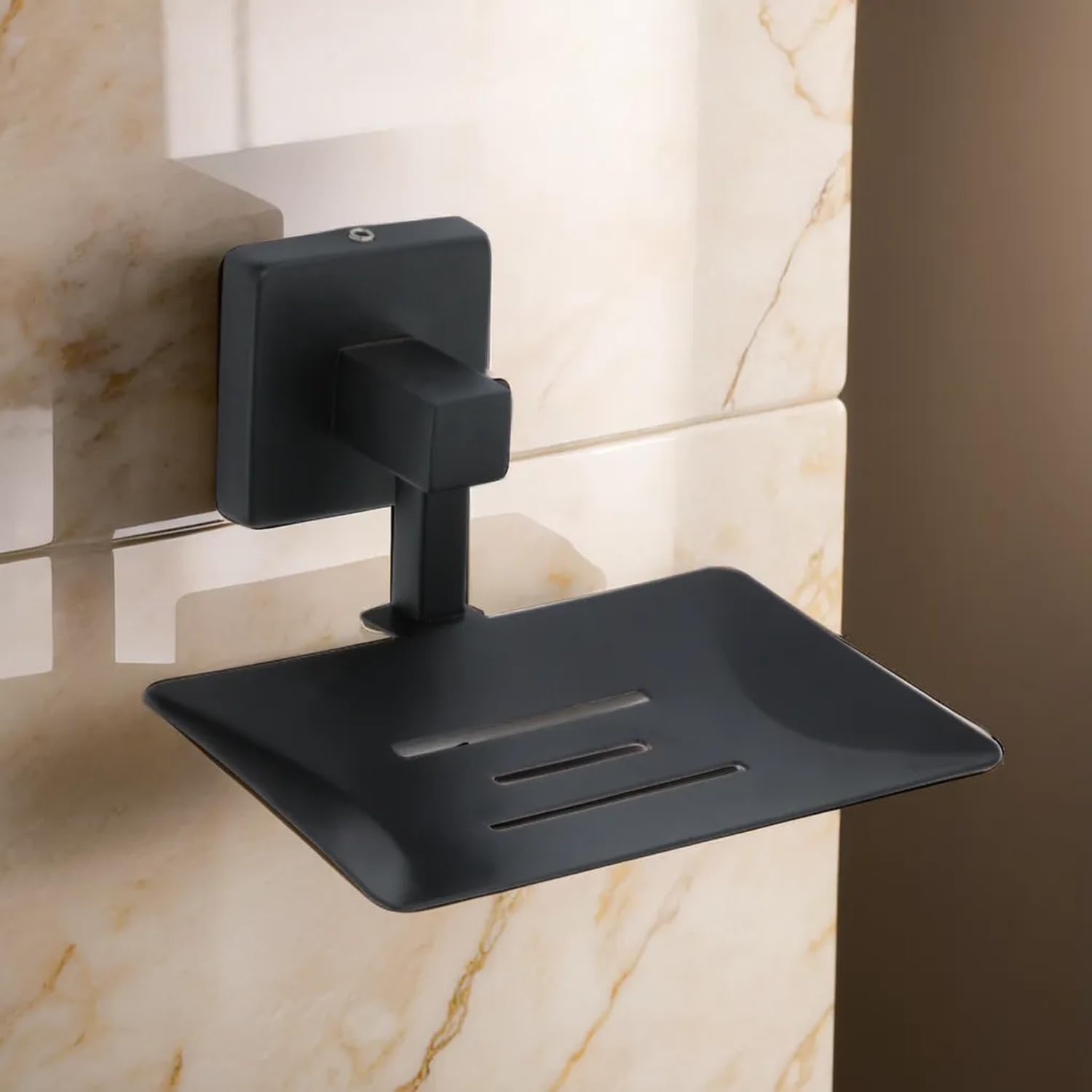 LUXIUR Wash Basin Soap Dish Holder for Bathroom and Kitchen Sink, 304 Stainless Steel Stand for Wall Mount Kitchen Accessories Items, Bathroom Accessories, Matte Black (B0BTWH52FK) Amazon Price History, Amazon Price Tracker