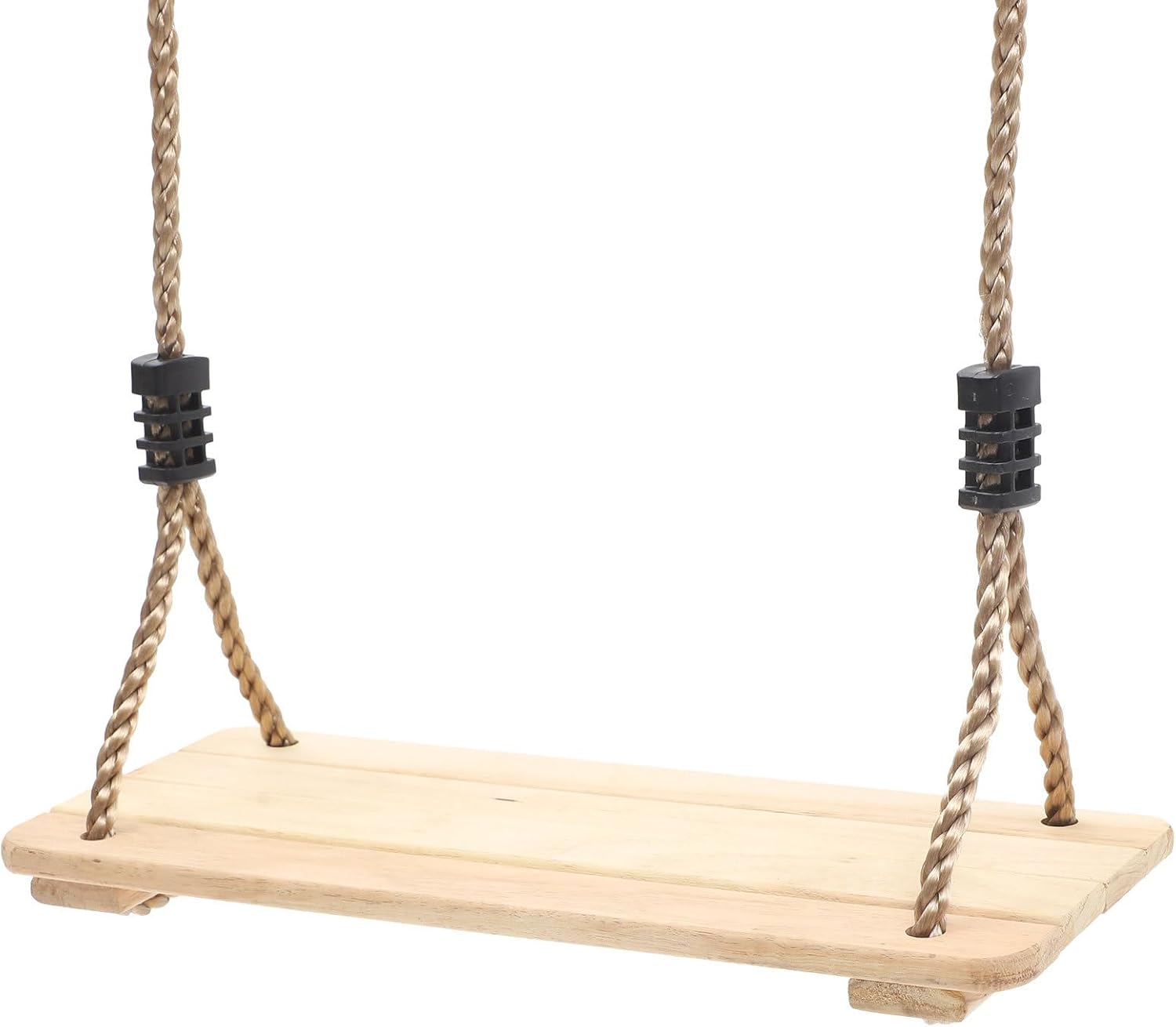 Wooden Swing for Indoor Outdoor Pine Wood Hanging Swing Seat Backyard Playground Playset