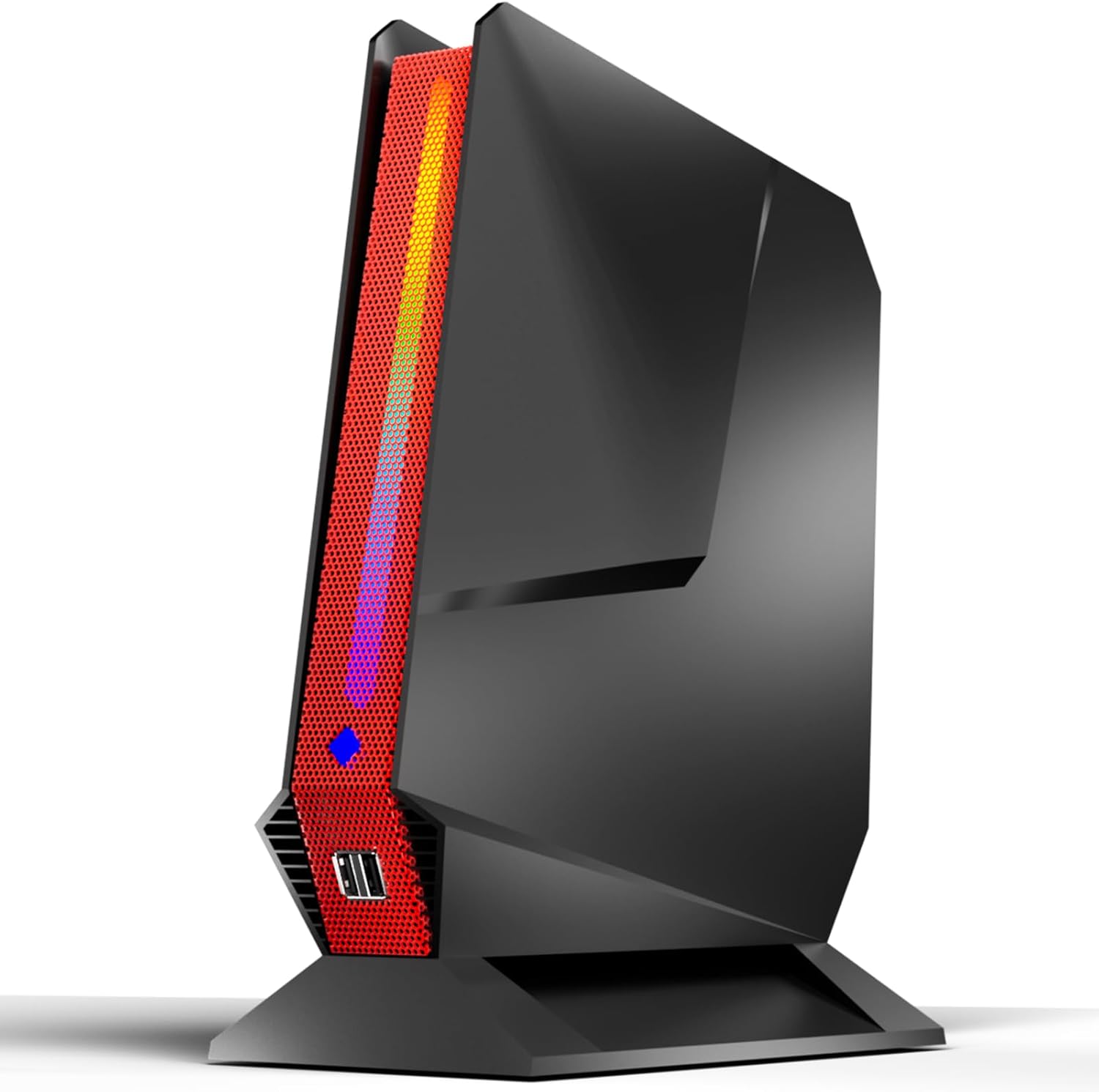 Mini Gaming PC, Intel Core i9-9980HK(8C/16T up to 4.8GHz), GTX 1650 4G Graphics Mini Desktop Computer with RGB Lights, 32GB RAM 1TB NVMe SSD, Triple Displays/WiFi 6E/BT 5.2/1G LAN, Win 11 Pro, Black