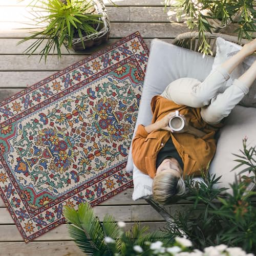 Tapis vinyle extérieur imperméable et résistant aux UV motif turc 100x150