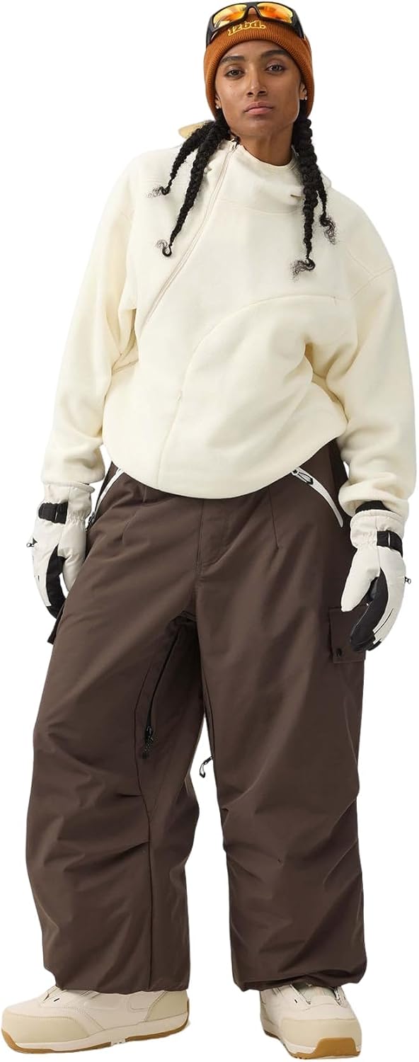 GSOU SNOW Women Men Baggy Ski Pants Loose Snowboard Pants Insulated Snow Pant Waterproof Windproof Outdoor Sport - Image 4