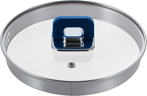 Miniatura 10 de NutriChef Cacerola de 1.5 cuartos de galón con tapas de vidrio templado transparentes, funciona con el modelo NCCWSTKBUL (azul), talla única