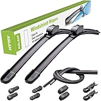 Vista 18 de ASLAM Limpiaparabrisas para todas las estaciones, tipo M, 26 + 18 pulgadas, adaptadores multifuncionales y repuestos reemplazables, doble vida útil