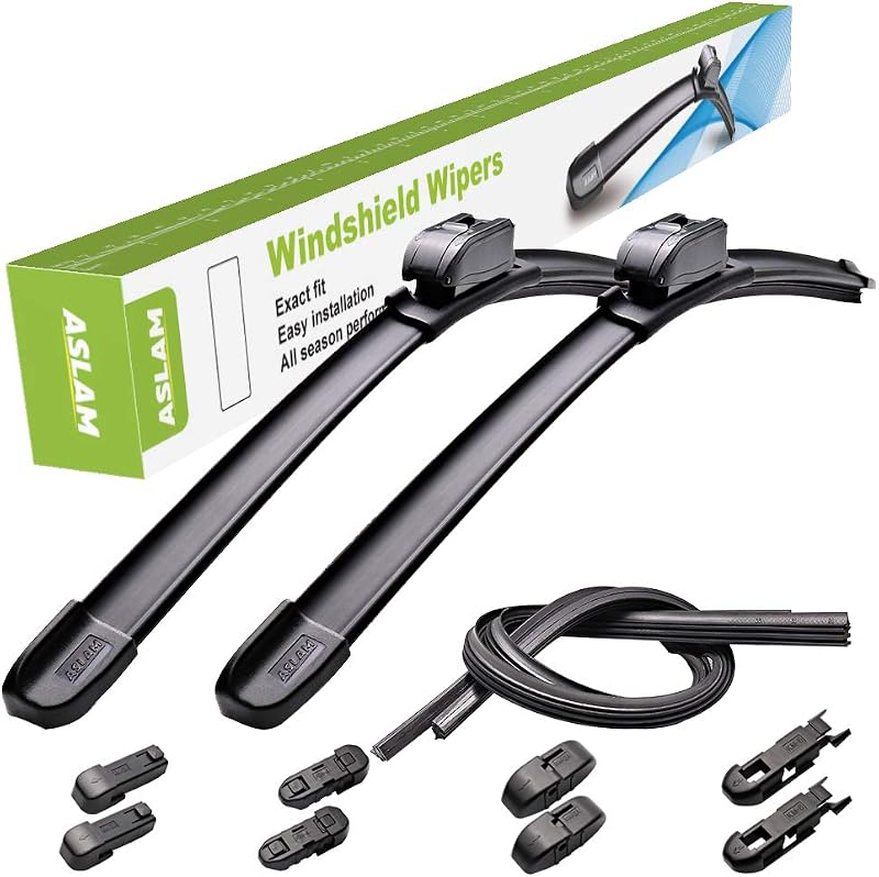 Palhetas do limpador de para-brisa dianteiro ASLAM 66,04 cm e 48,26 cm – Par
