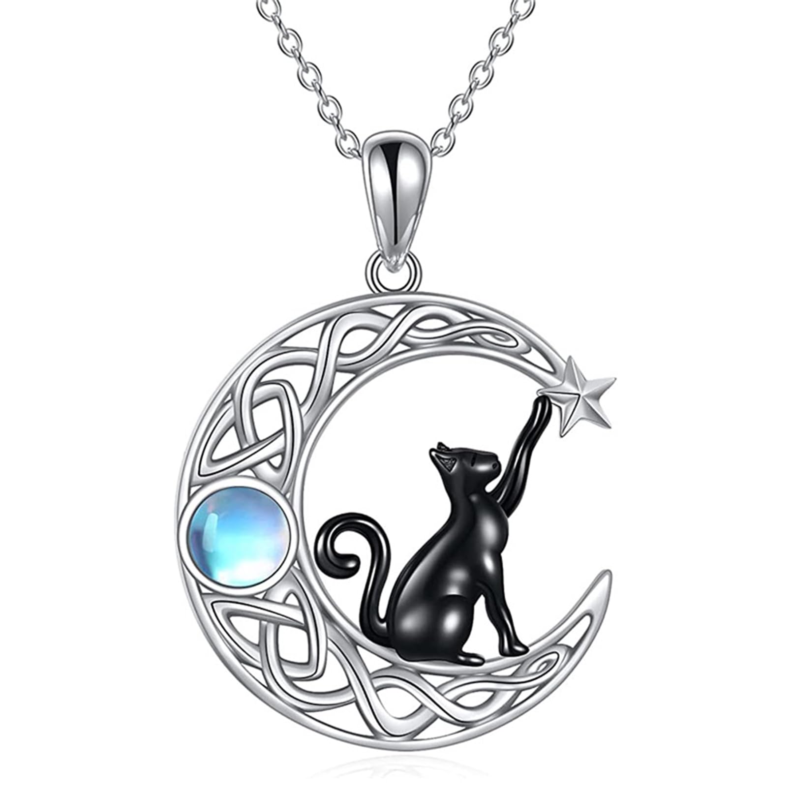 Ciondolo a forma di luna celtica in argento sterling - Italia