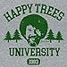 Bob Ross Happy Trees University Official Licensed Athletic Fit T-Shirt (Large, Athletic Heather)