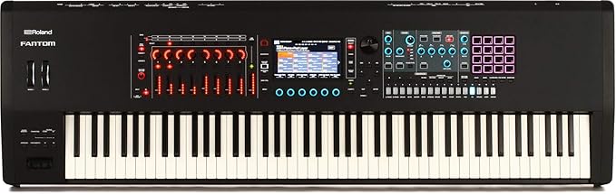 Roland Fantom-8 Music Workstation 88-Key Semi-Weighted Synthesizer Keyboard,Black