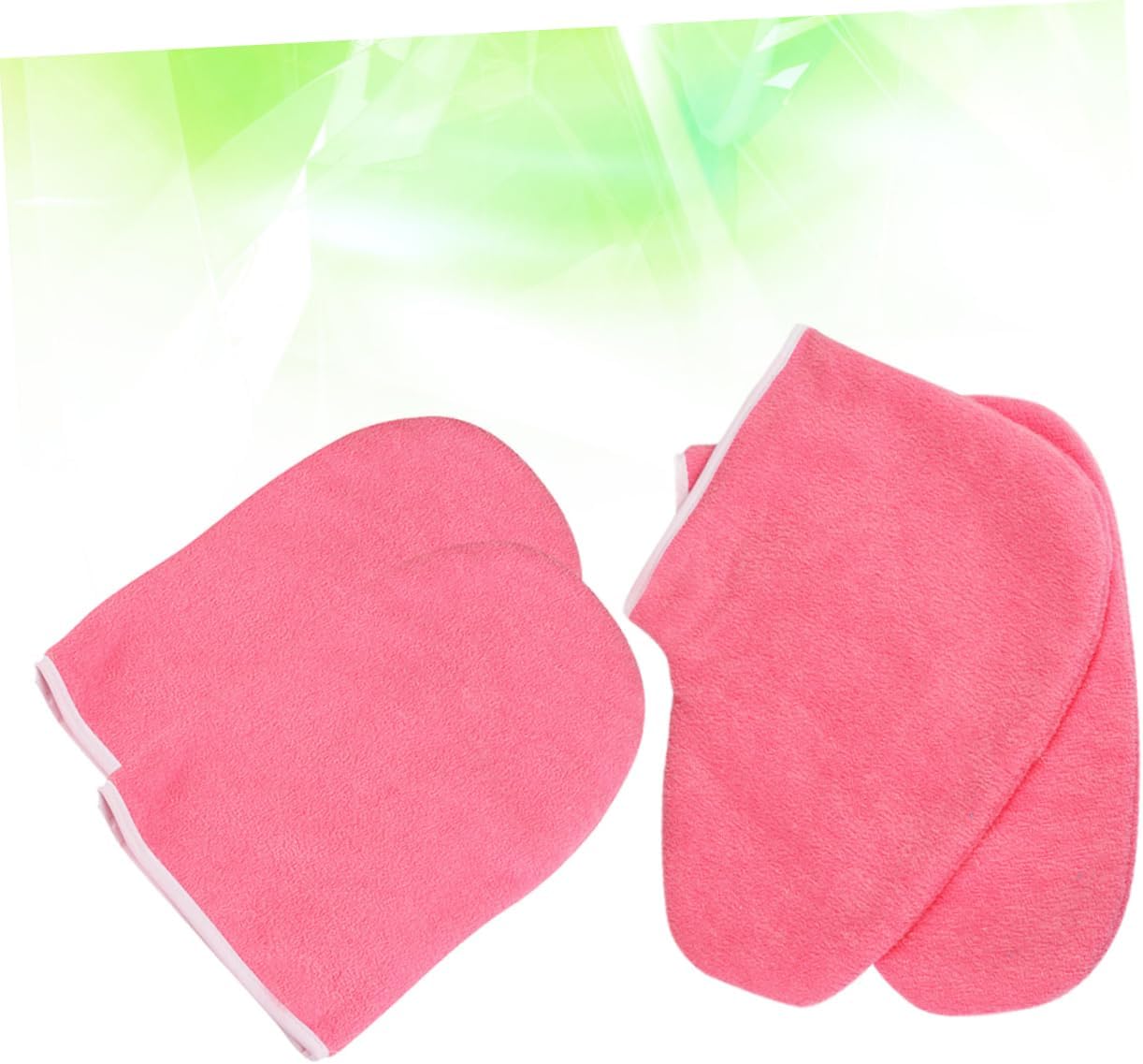 FOMIYES Wax Foot Cover Set Paraffin Therapy Glove Paraffin Wax Foot Hand Cover Pedicure Supplies Easy Self-use
