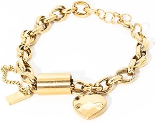 Biem Kalp Charm lı Çelik Bileklik