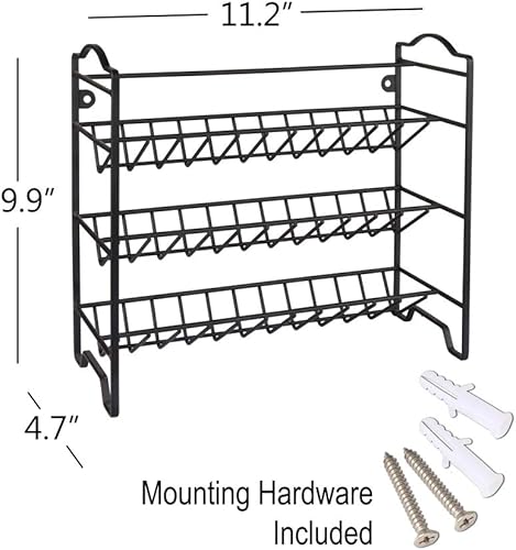 Miniatura 7 de SWOMMOLY Spice Rack Organizer with 18 Empty Square Spice Jars, 396 Spice Labels with Chalk Marker and Funnel Complete Set, Spice Organizer for