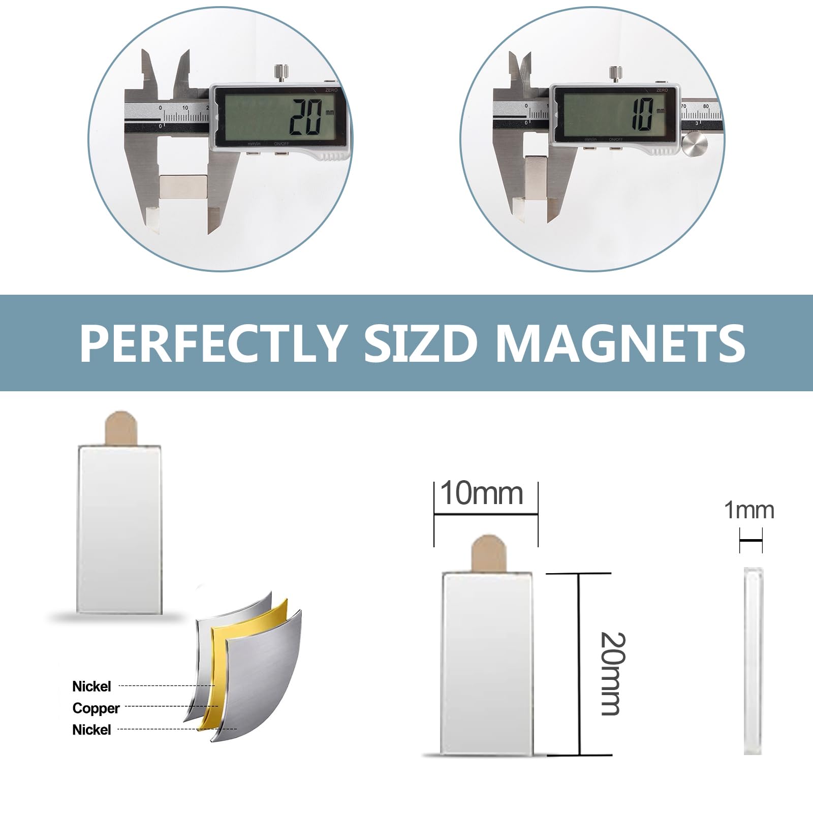 52 Magneti Autoadesivi Al Neodimio 10x2mm - Forti E Rotondi Per Frigorifero, Lavagne E Decorazioni - Foto 2