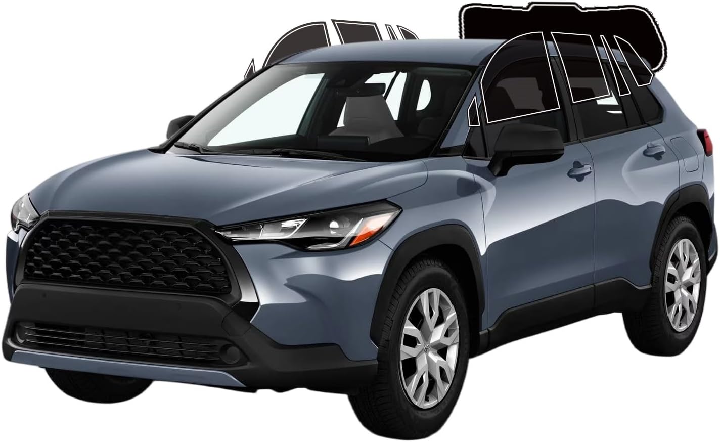 Precut Window Tint Film for Toyota Corolla Cross 2022-2026 All Side+Rear Windshield 20% VLT 2Ply Anti-Shatter, UV Block, Privacy Protection, Easy Install, No Trimming Needed,Heat & Glare Reduction