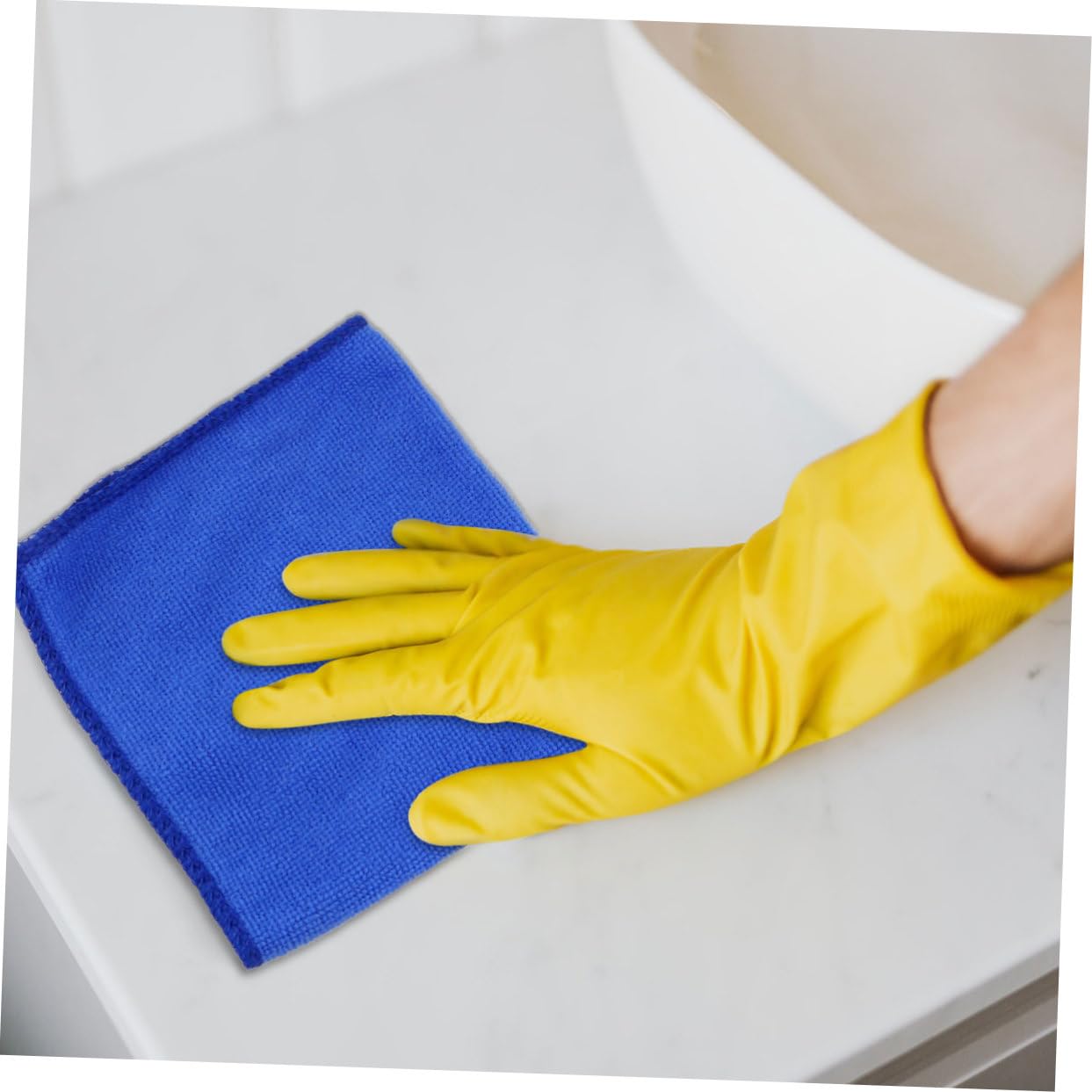 Gatuida 50pezzi Microfibra Assorbente Per Auto Teli Wiping Blu Per Lavaggio e Asciugatura Morbidi e Riutilizzabili