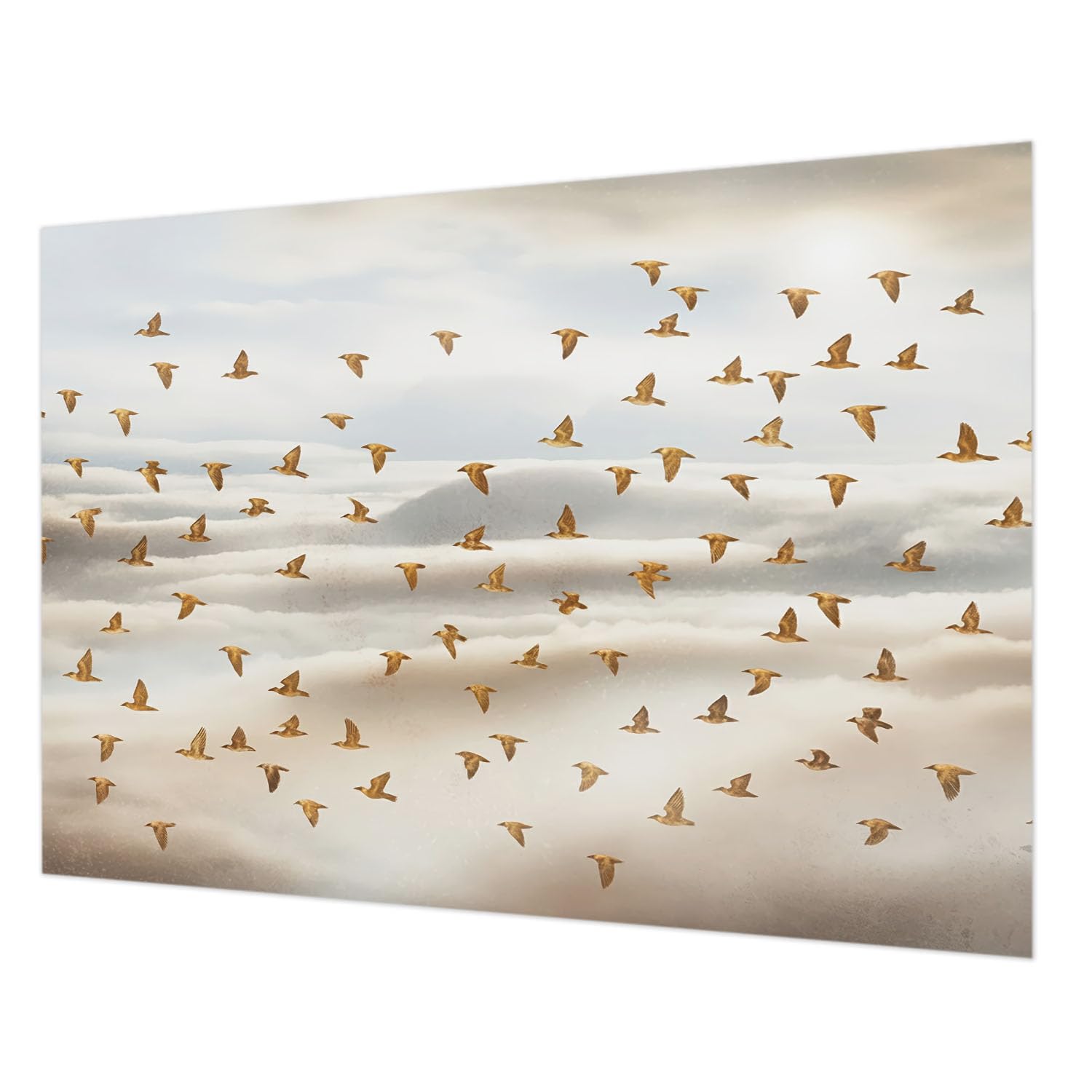 Papier peint oiseaux en vol pour salon et chambre moderne décoration intérieure Tulup 208x146