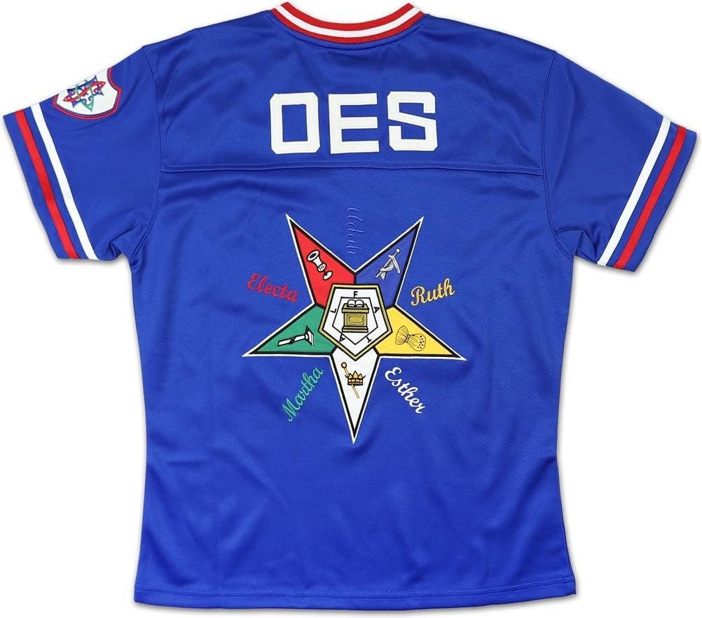 Big Boy Eastern Star Rhinestud Divine Ladies Football Jersey [Royal Blue] - ID#27850-146-207-0-0