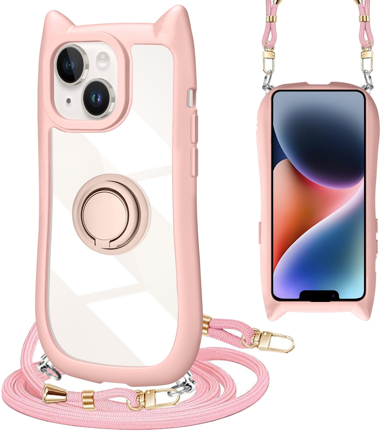 Amazon.co.jp: ZHIYIJIA iPhone 15 専用 ケース クリア ショルダー