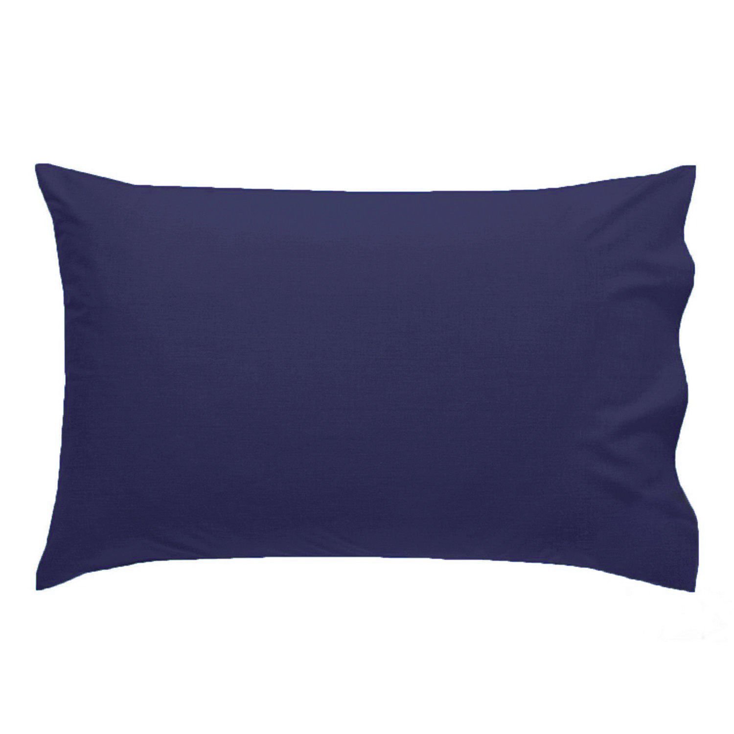 R&Z Navy Plain Dyed Polycotton Cot Bed Pillow Pair Case (Navy)