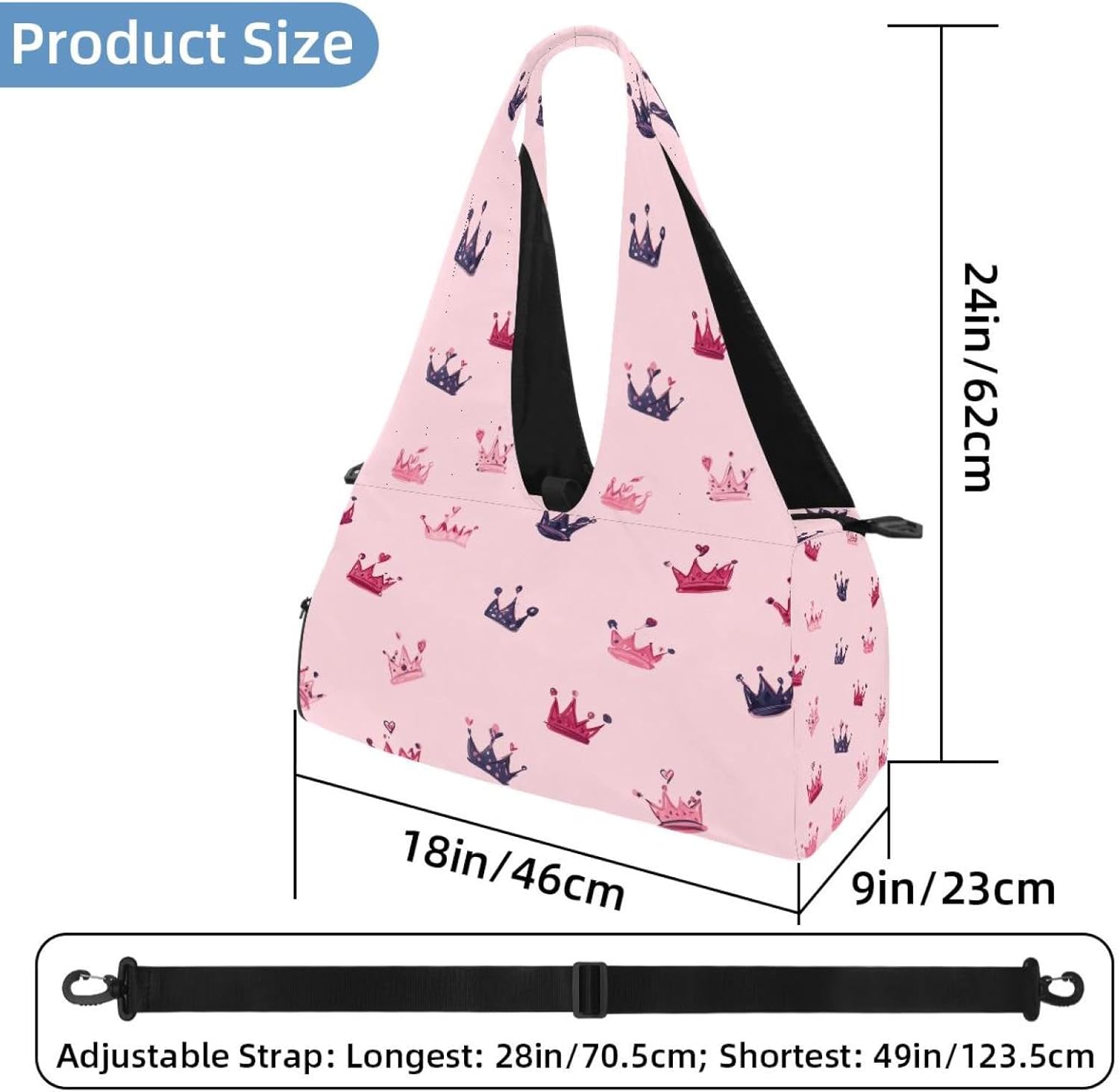 Yoga Mat Bag, Gym Workout Bag with Shoe Compartment, Pink Blue Butterfly Pilates Bag for Women, Quick Access Storage Yoga Tote Bag for Sports Travel Office