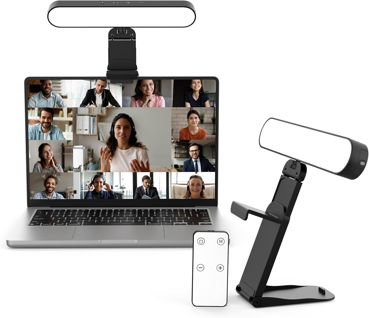 Clefairy Video Conference Light, LED Streaming Lighting for Laptop Computer Monitor, Desk Selfie Ring Light with Remote and Touch Control, PC Podcast Camera Webcam Light for Video Calls/Zoom Meetings-image-34