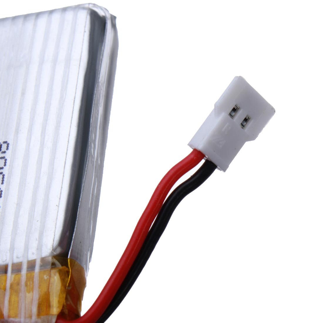 YUNIQUE GREEN-CLEAN-POWER - 3,7V 500mAh oplaadbare Lipo batterijen voor Rc drones | Geschikt voor Syma X5, Cheerson CX-30W, Skytech M68 | 2 stuks, 45x25x9-16 Gr, Zilver