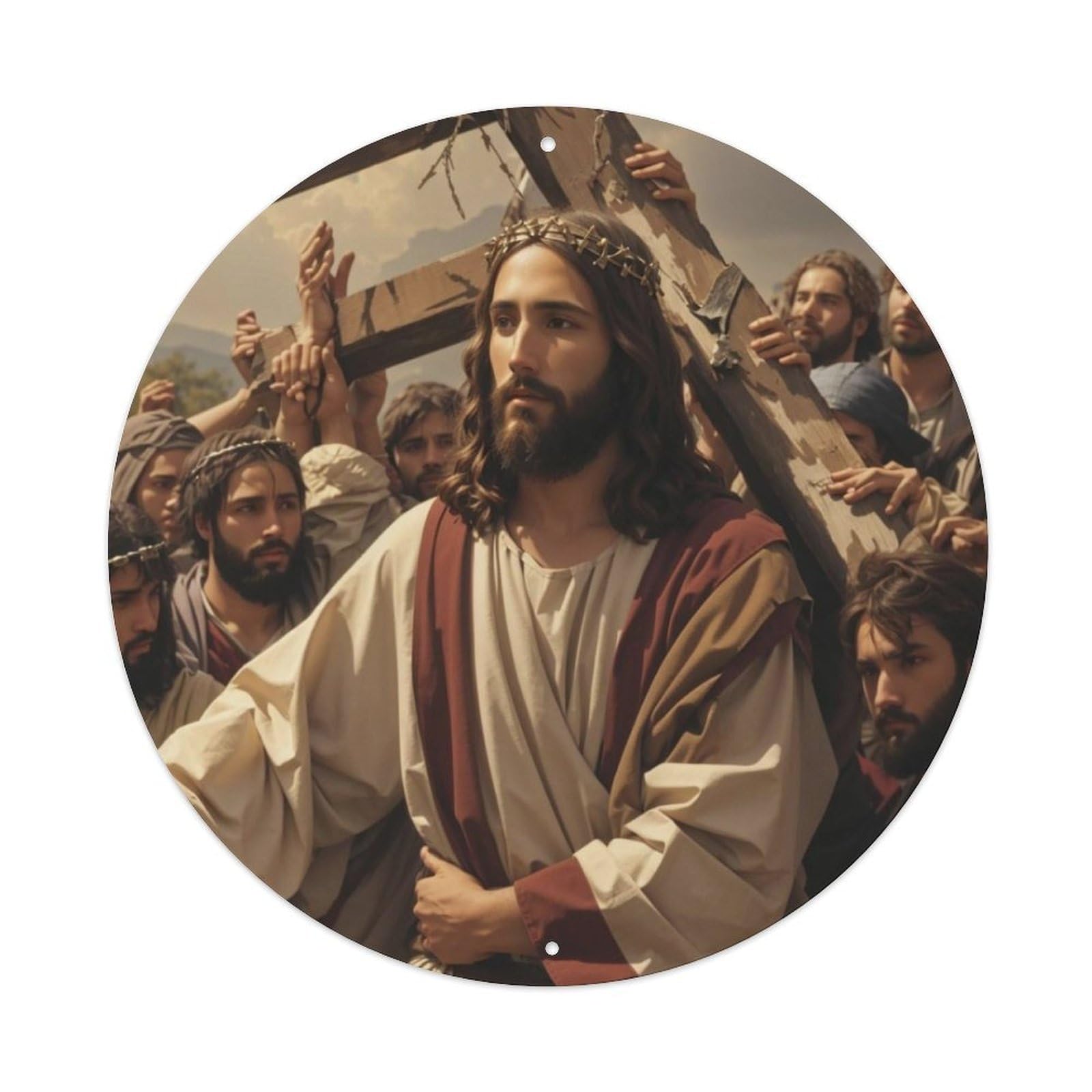 Jesus And The World Religious Metal Tin Sign