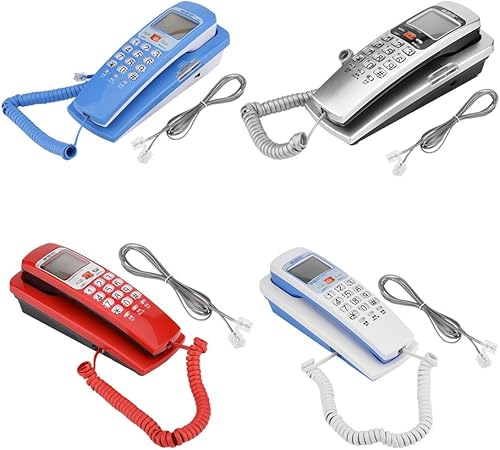 Miniatura 3 de Teléfono con cable con contestador de computadora FSK DTMF Identificador de llamadas Teléfono Pon línea fija Teléfono de extensión de moda para el