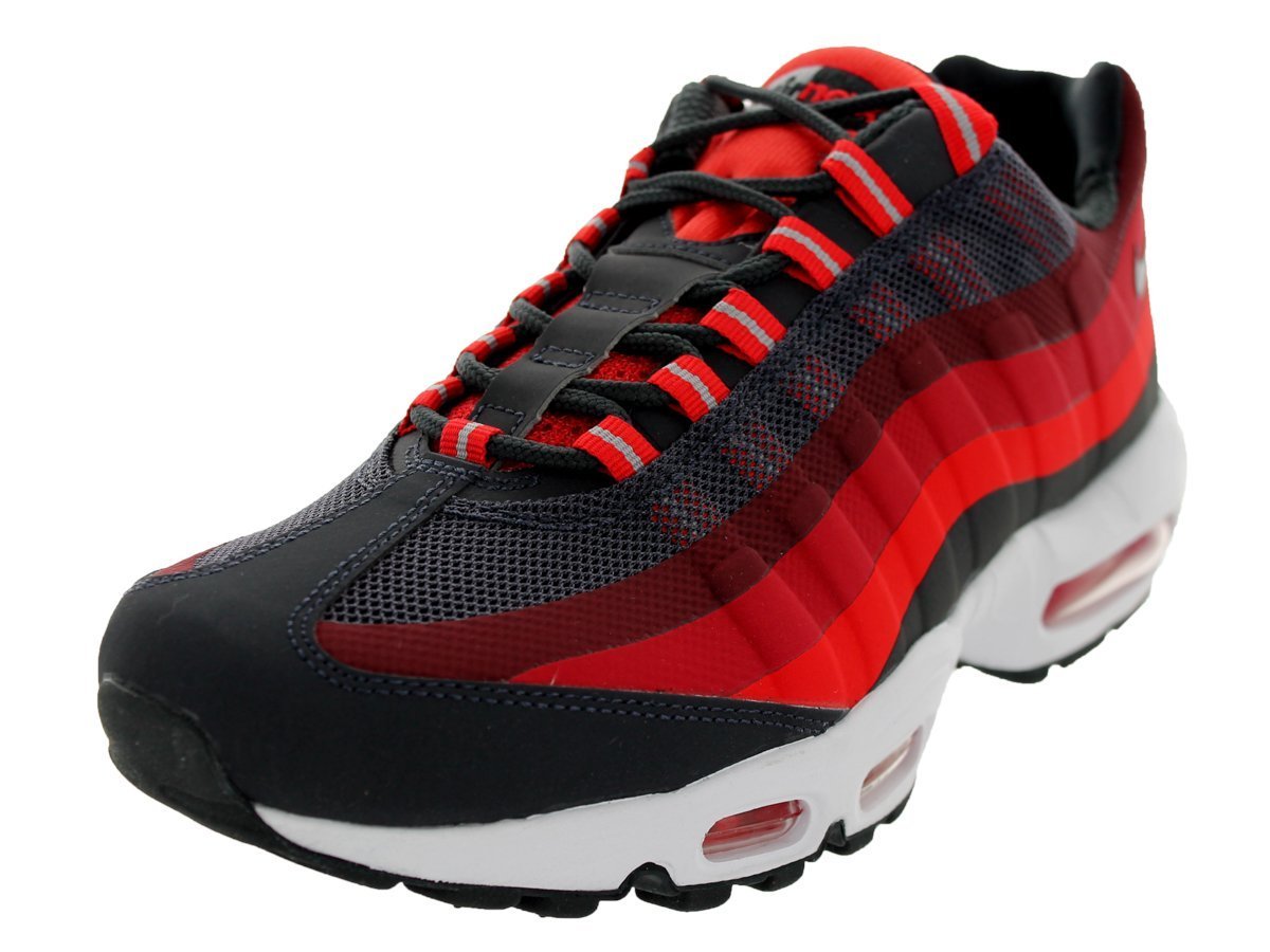 NIKE Air Max 95 No-Sew Men's Shoe Anthracite/Laser Crimson-Chilling Red 616190-001