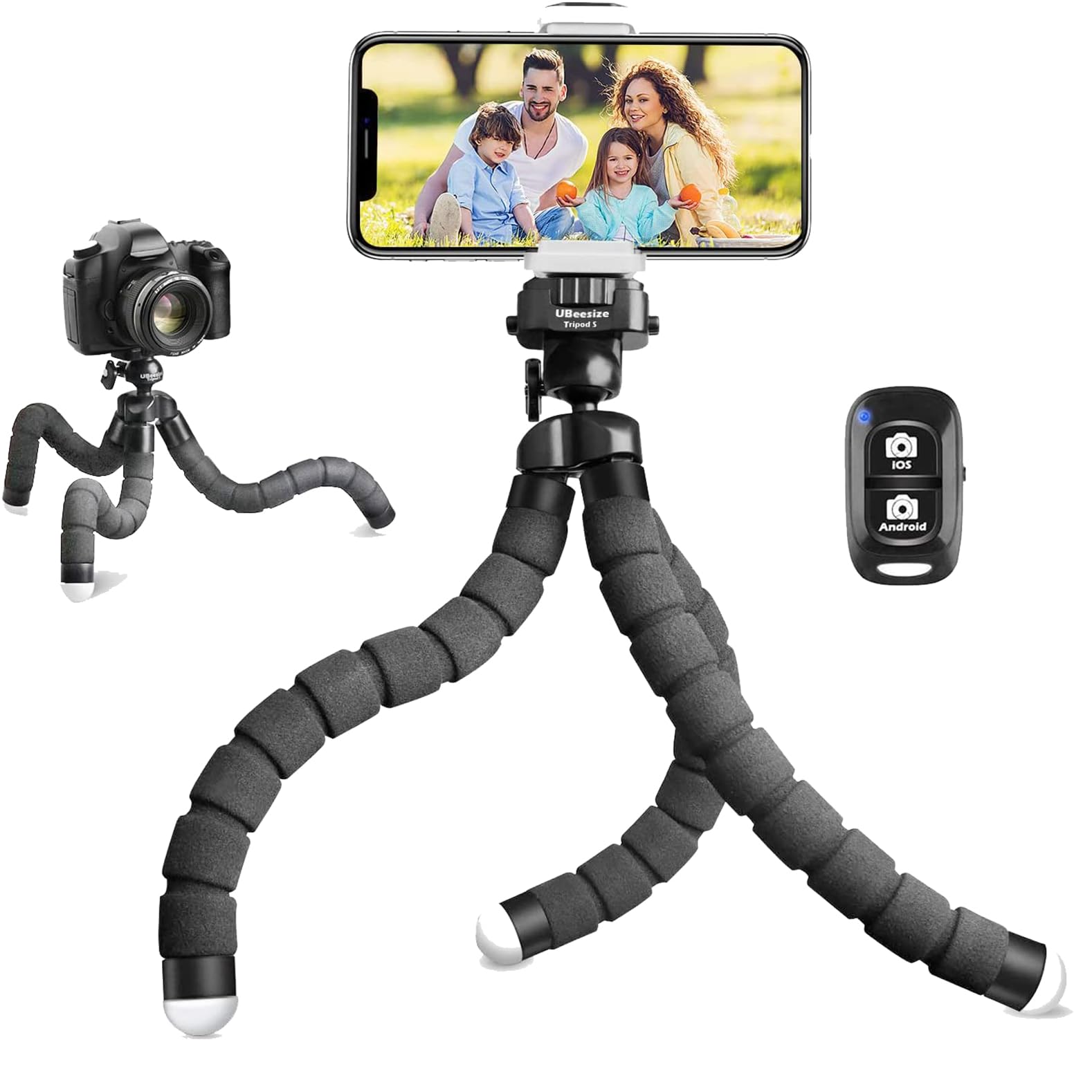Amazon | UBeesize スマホ 三脚スタンド スマホ三脚 くねくね