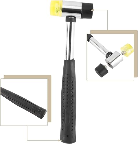 Miniatura 2 de Juego de herramientas de calibre de anillo de joyería, calibre de mandril, anillo de acero inoxidable, martillo de goma, calibre de tamaño de anillo