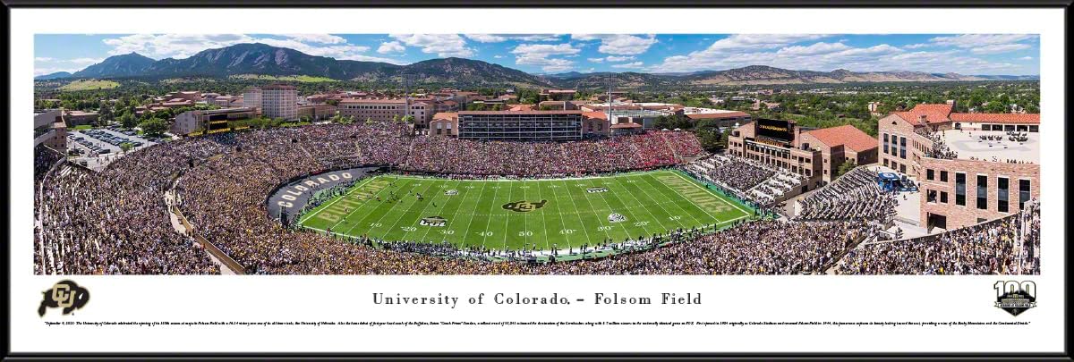 Colorado Buffaloes Footballb- Unframed 40 x 13.5 Poster by Blakeway Panoramas