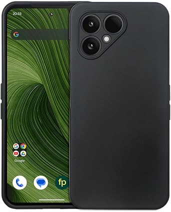 Case for Fairphone 6, Non-Yellowing Soft TPU Back Cover Slim Fit Shockproof Protection Fairphone6 Funda Black