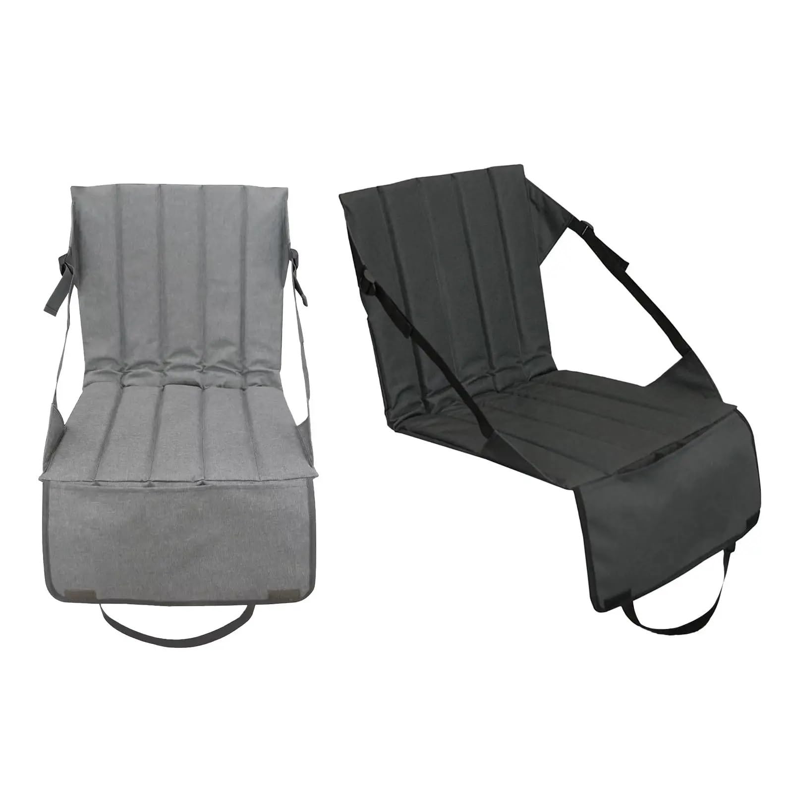 Sedia Pieghevole Campeggio Sedia da pesca pieghevole con sedile tascabile supporto for la schiena eventi sportivi Campeggio Spiaggia Viaggi Concerti all'aperto(Black)