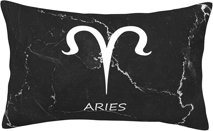 Aries Sign Throw Pillow Covers Double Sided Plush Square Throw Pillow Cover, for Sofa Bedroom Livingroom Decoration 20