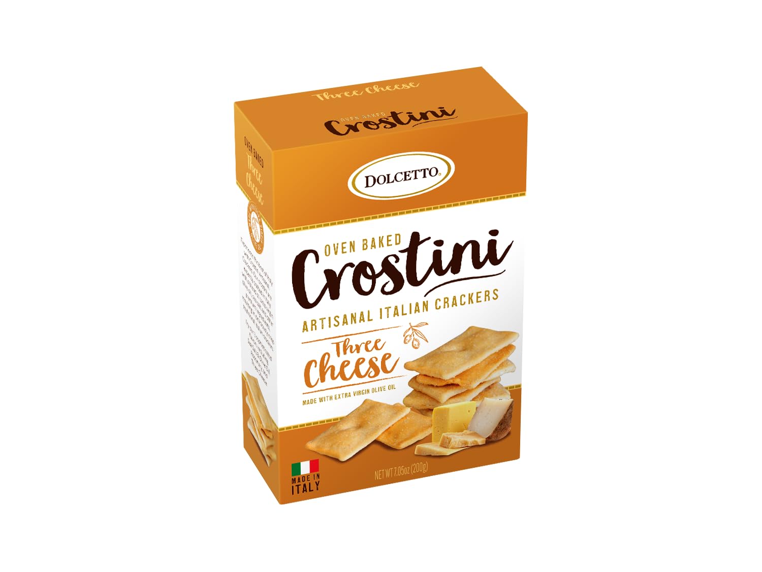 Amazon.com: Dolcetto Oven Baked Crostini Crackers, Three Cheese